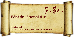 Fábián Zseraldin névjegykártya